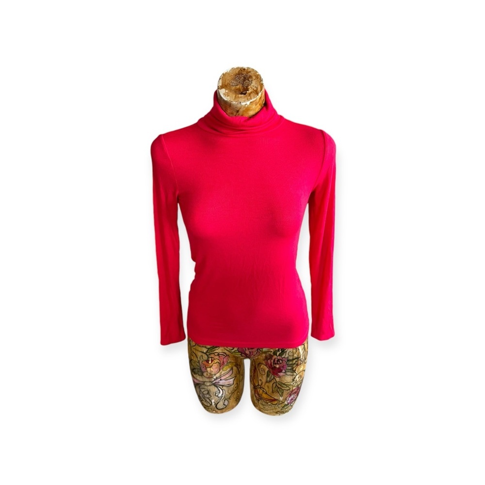 Loft Sweater Turtleneck Top Red Long Sleeve Xs